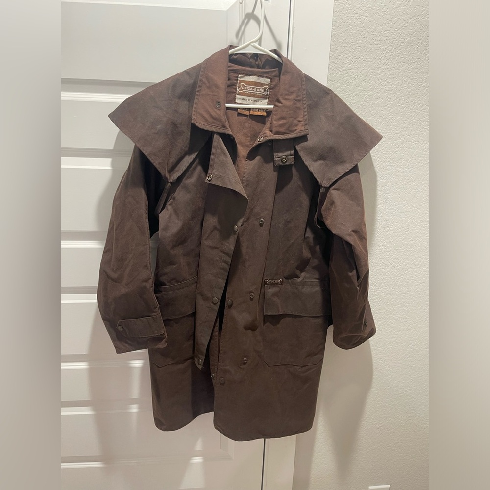 DRIZA BONE THE AUSTRALIAN LEGEN OILSKIN RIDING SHORT COAT Sz M